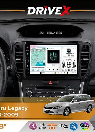 Штатная магнитола для subaru legacy 2003-2009 drivex s3 qled 8" с физическими кнопками android 8-ядерный 1.6ггц 4x64гб sim-карта