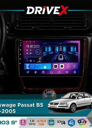 Штатная магнитола для volkswagen passat b5 1996-2005 drivex se-903 qled 9" android 8-ядерный 4+64гб sim-карта 3g/4g dsp