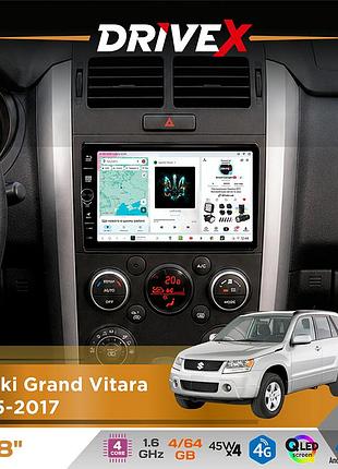 Штатная магнитола для suzuki grand vitara 2005-2017 drivex s3 qled 8" с физическими кнопками android 8-ядерный 1.6ггц 4x64гб
