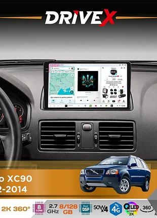 Штатная магнитола для volvo xc90 2002-2014 drivex s7+ 2k qled 9" android 8-ядерный 2.7ггц 8x128гб sim-карта 3g/4g ak7808 ab 4x50w
