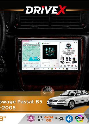 Штатная магнитола для volkswagen passat b5 1996-2005 drivex s3 qled 9" android 8-ядерный 1.6ггц 4x64гб sim-карта 3g/4g 7388 4x45w