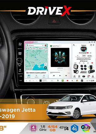 Штатная магнитола для volkswagen jetta 2013-2019 drivex s3 qled 8" с физическими кнопками android 8-ядерный 1.6ггц 4x64гб sim-карта