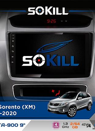 Штатная магнитола для kia sorento (xm) 2012-2020 sokill delta-900 9" android 4-ядерный 2+64гб 4x45w беспроводной carplay и