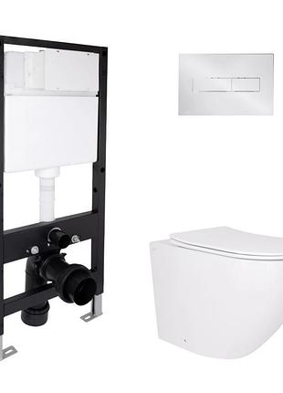 Готове рішення qtap для ванної кімнати: підвісний унітаз robin ultra quiet 520x365x365 + комплект інсталяції standard (лінійна