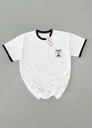 Футболка kappa оверсайз біла