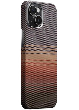 Чехол pc carbon protection slim with magsafe для apple iphone 15 (6.1") red