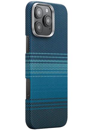 Чехол pc carbon protection slim with magsafe для apple iphone 16 pro (6.3") blue