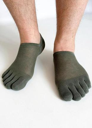 Слідки з пальцями бавовняні ye beier 37-42 зелений