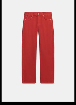 Чрвоні джинси zara розмір 34