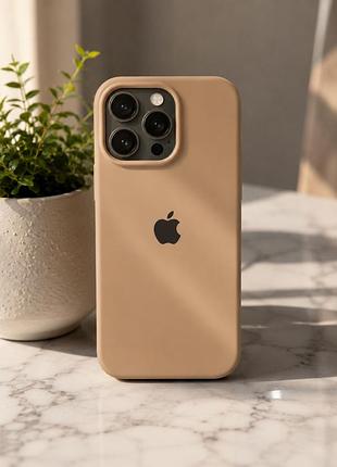 Чохол силіконовий для iphone 15 / 15 pro, бежевий, новий