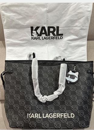 Жіноча сумка-тоут karl lagerfeld k/ikon monogram large tote bag