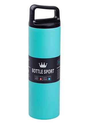 Термос металлический 500 мл bottle sport с вакуумной изоляцией мятный hpgm5009m