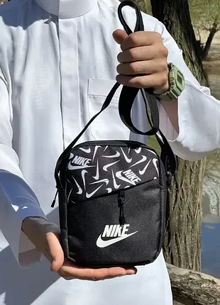 Сумка гаманець барсетка nike чорна маленька дитяча спорт найк