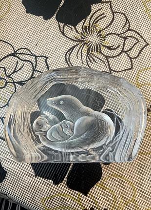 Вінтажний кришталевий прес-пап’є (paperweight) виробництва dartington glass.