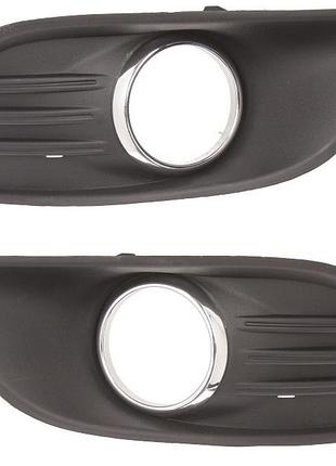 Решітка, накладка бампера на птф форд фокус 2 — ford focus 2 - 2008-2011 (комплект)