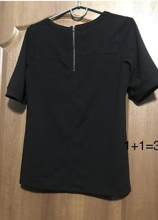 Next💙жіночий одяг/чорна кофта з коротким  рукавом  💛38/м/46