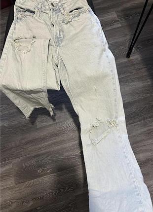 Шикарні літні джинси із розрізами від zara