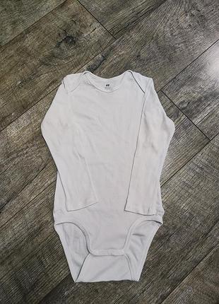 Боди, бодик с длинным рукавом, h&amp;m, р. 104, 4 года, длина 54см