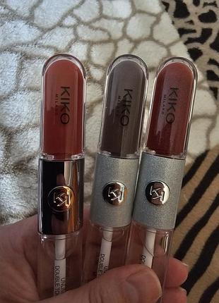 Помада двухсторонняя стойкая kiko milano double tough