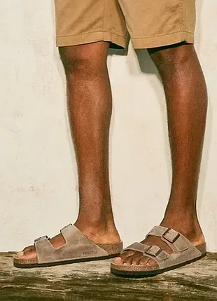 43р-28см кожаные новые шлепанцы birkenstock arizona oiled leather men's оригинал