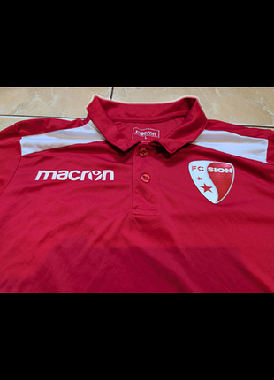 Macron fc sion 2018-2019 pre-match polo shirt vintage kit