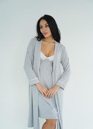 Халат для беременных и кормящих мам "soft&lace" "мамин дім"