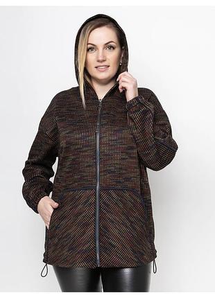 Сучасний жіночий кардиган укорочений із костюмного кашеміру 48-58 56-58