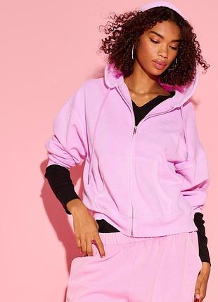 Спортивний костюм victoria's secret (23699848255) campus fleece™ full-zip xl рожевий