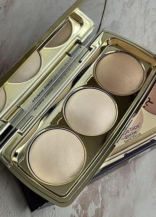 Палетка сяючих фінішних пудр tarte shape tape glow bar пудра бронзер хайлайтер