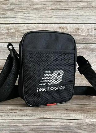 Борсетка с сеткой черная new balance, мессенджер мужской, сумка через плечо спорт консульт 5