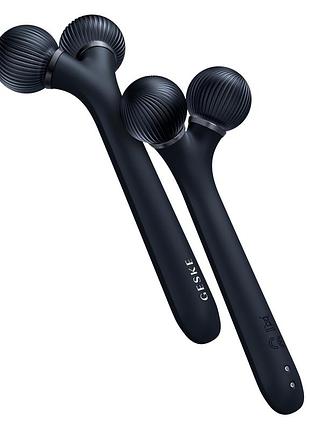 Електронний ультразвуковий ролик для обличчя geske sonic facial roller 4в1 black