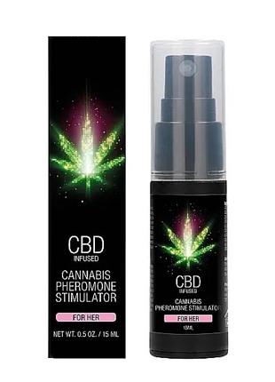 Парфуми з феромонами для жінок shots — cbd cannabis pheromone stimulator for her, 15 мл.