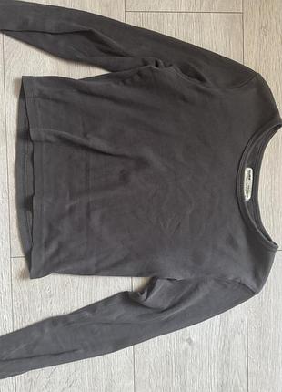 Pull n bear лонгслів сірий