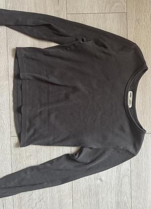 Pull n bear лонгслів сірий 3