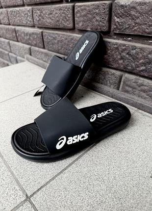 Шльопанці підліткові asics гумові чорні