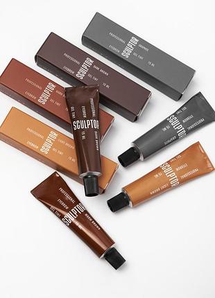 Sculptor набор 4шт гель фарба для брів 15мл / brow tint / alla zayats