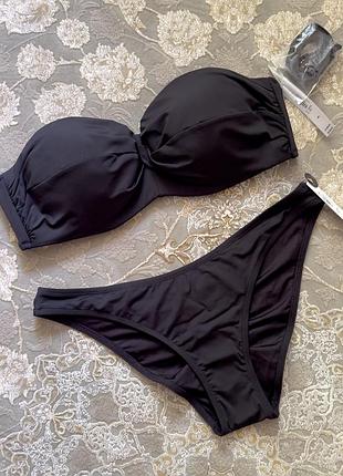 Чорний купальник бандо victoria’s secret