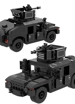 Автомобиль военная машина хаммер для фигурок спецназ полиция swat черная