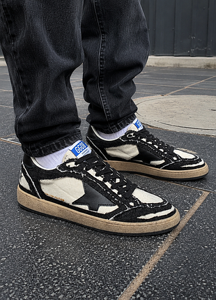 Мужские кеды golden goose черные белые трендовые повседневные