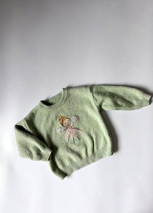 🧚‍♀️ ніжний в'язаний светрик з балериною/феєю від matalan