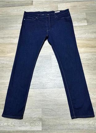 Мужские синие однотонные синие джинсы m&s , размер 40/33 .