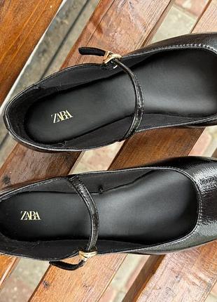 Балетки zara в стиле мэри джейн 38