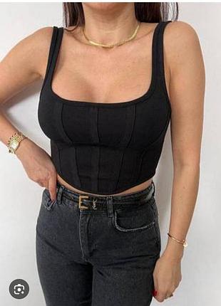 Топ женский new look хлопок/эластан на xs/s/m 🔥 распродаж вещей от 25 гривен 🔥