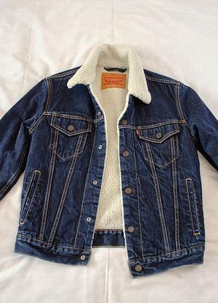 Levi's type iii sherpa trucker jacke мужская джинсовая куртка оригинал! размер s