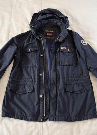 Napapijri куртка-вітровка в стилі мілітарі field jacket оригінал! розмір xl