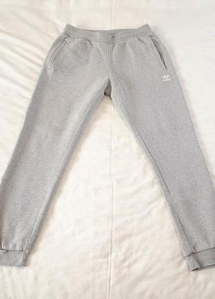 Adidas trefoil essentials сірі спортивні штани джогери лінійки adidas originals оригінал! р. l