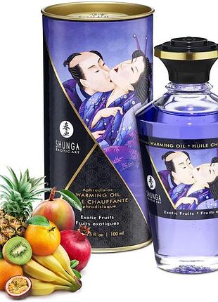 Разогревающее массажное масло shunga aphrodisiac warming oil - exotic fruits (100 мл)