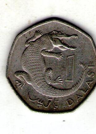 Гамбия 1 даласи, 1998 медно-никелевый сплав, 8.81g, ø 28mm no3853