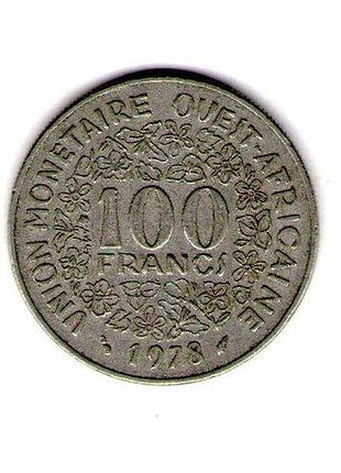 Западная африка (bceao) 100491, 1978 год никель, 7g, ø 26mm no3648