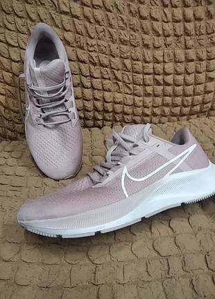 Женские беговые кроссовки nike air zoom pegasus 38 в нежном розово-сиреневом оттенке